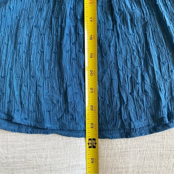 LOFT Blue Clip Dot Long Sleeve Blouse Lightweight Small Work Casual Madewell - Picture 11 of 11